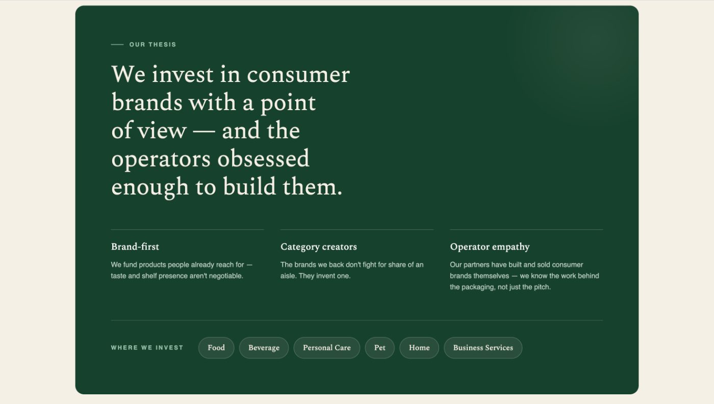 BFG Investment Thesis section